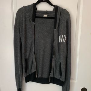 Grey and Black Zip Up